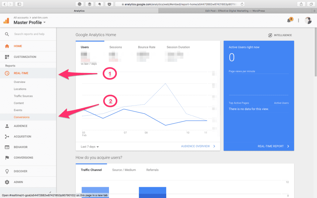 Google Analytics Real-Time