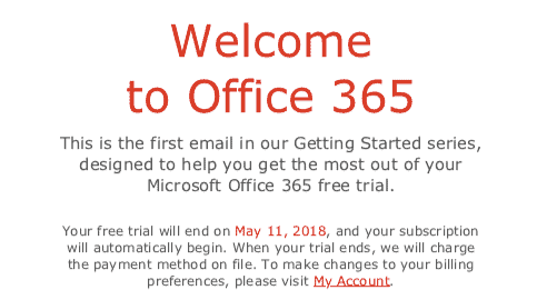 Microsoft Office 365 Email 1 – Free trial