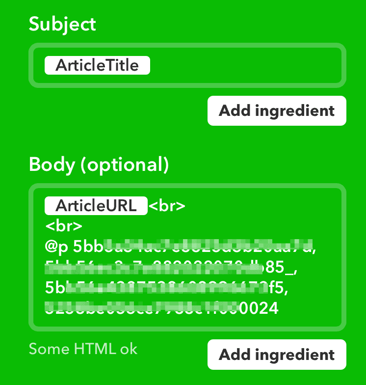 email to buffer advanced controls profile id