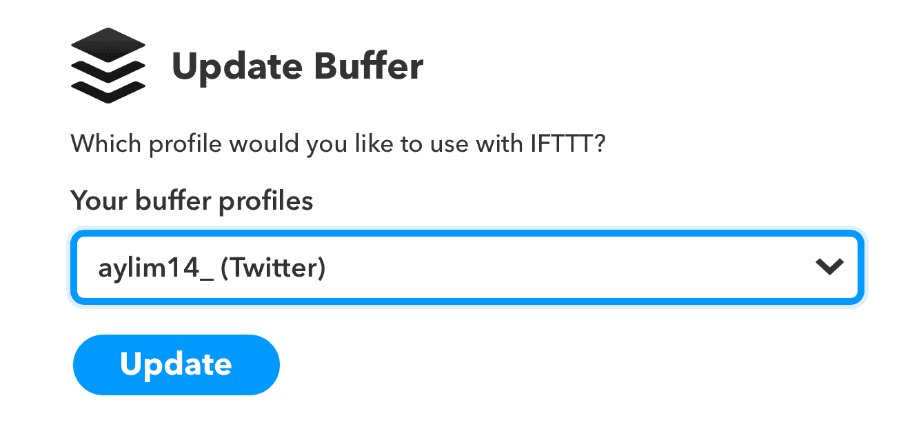 update buffer settings in ifttt