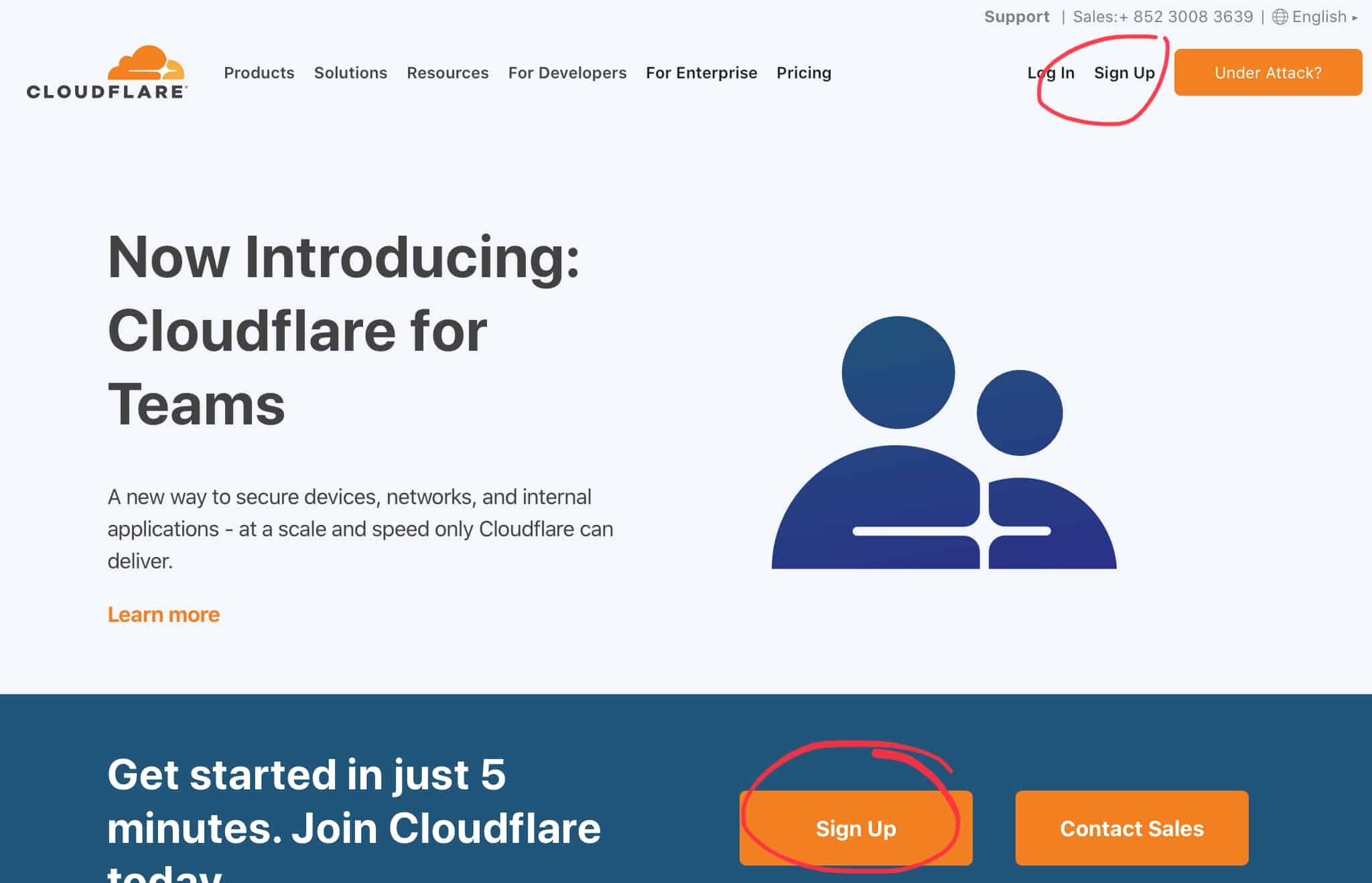 Sign up for a free account on Cloudflare