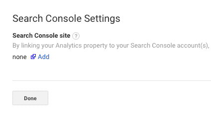 Add Google Search Console to Google Analytics