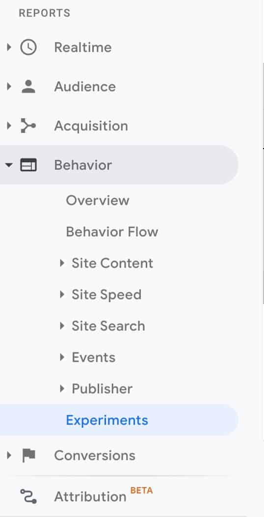 Where to Find Google Optimize Experiments in Google Analytics