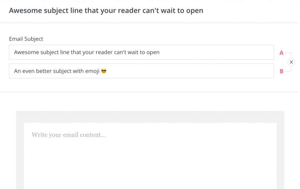 A/B Test Subject Lines in ConvertKit Email Broadcast