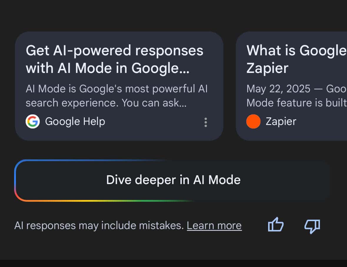 AI Mode inside AI Overviews